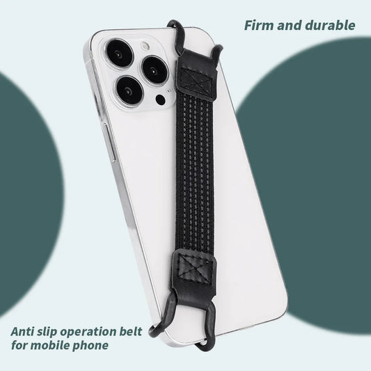 Universal Tablet & Phone Hand-Strap Stand with Finger Grip – Secure Elastic Band & Metal Bracket for iPad, iPhone, Samsung & More