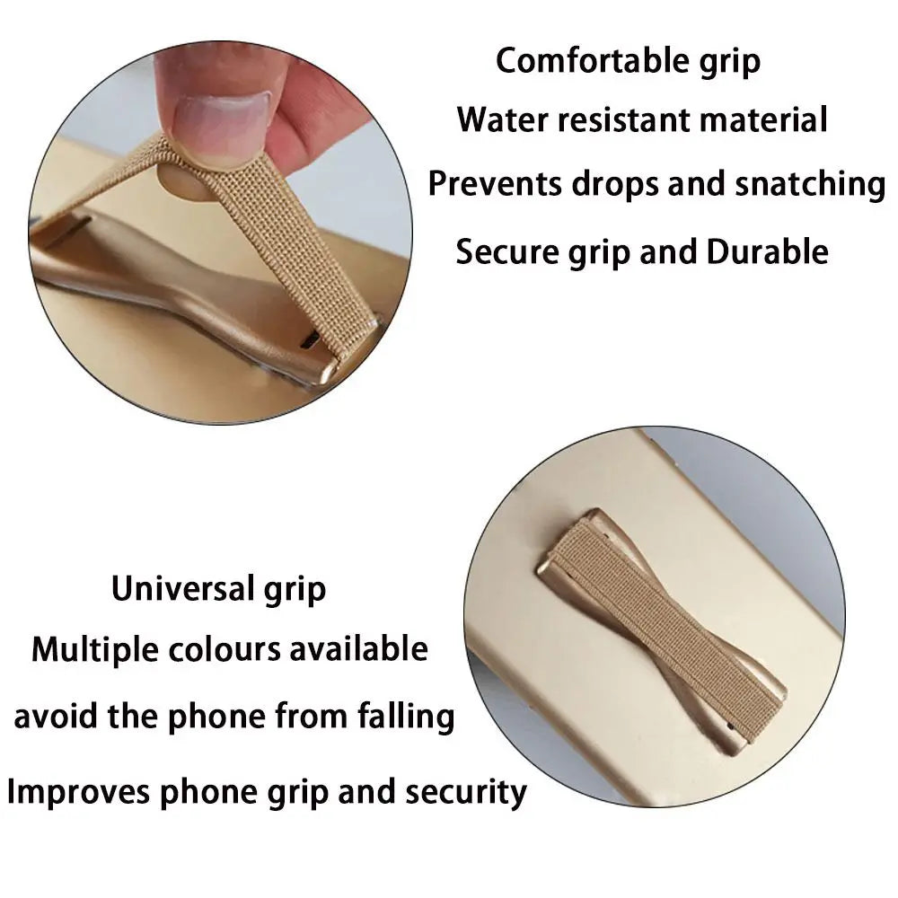 Universal Wrist Strap Phone Holder — Elastic Sling Selfie Stick with Back Sticker