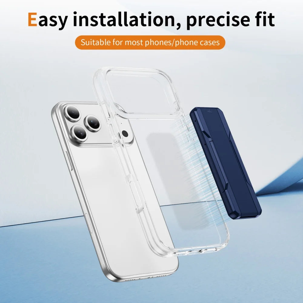 Universal Invisible Buckle Phone Holder – Foldable Back Sticker, Telescopic Wristband & Finger Grip Stand for All Smartphones