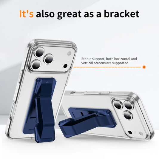 Universal Invisible Buckle Phone Holder – Foldable Back Sticker, Telescopic Wristband & Finger Grip Stand for All Smartphones