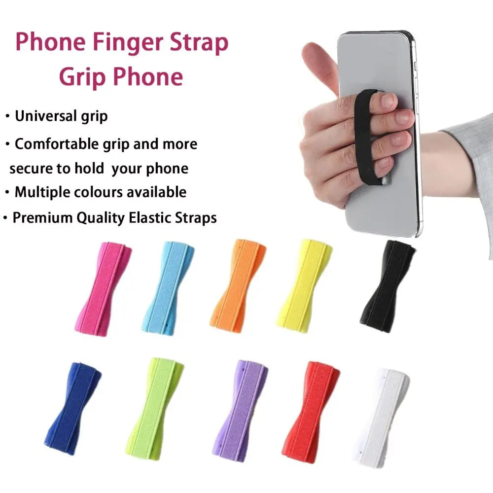 Universal Wrist Strap Phone Holder — Elastic Sling Selfie Stick with Back Sticker
