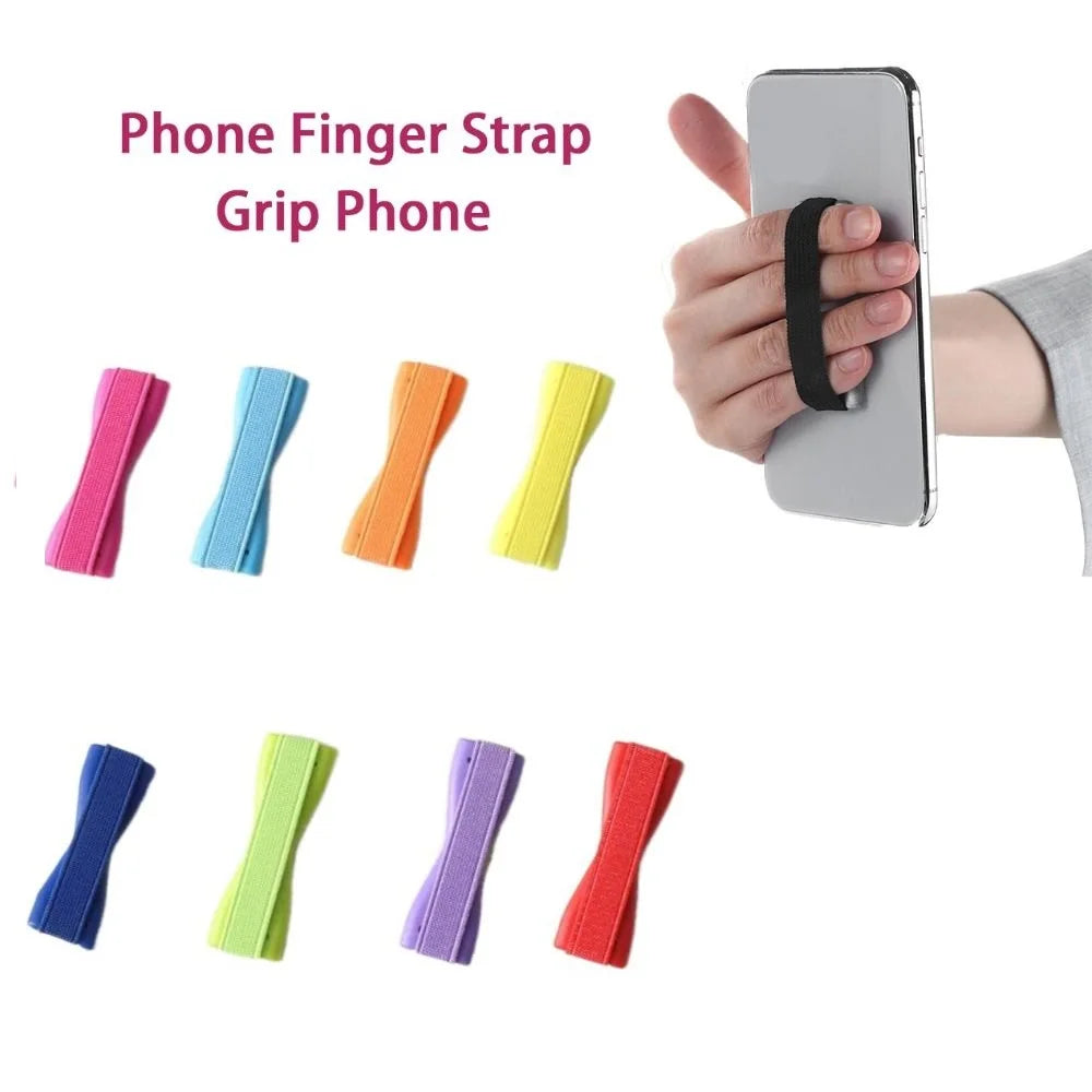 Universal Wrist Strap Phone Holder — Elastic Sling Selfie Stick with Back Sticker